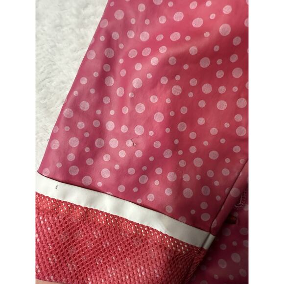 Vtg Y2k Size 6 Strawberry Shortcake Pink Rain Jacket Coat Hood Embroidered Flaws - Picture 7 of 8